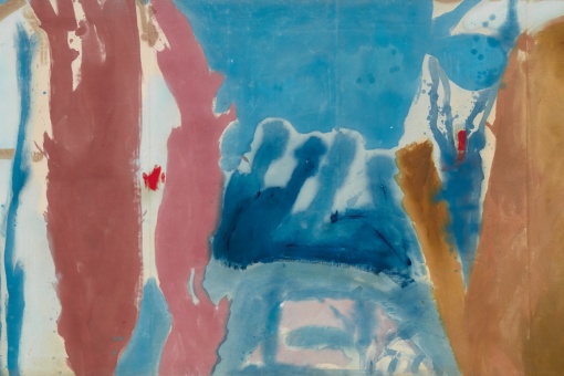 Helen Frankenthaler. Muro aperto, 1953. Olio su tela 136,5x332,7 cm. Fondazione Helen Frankenthaler, New York