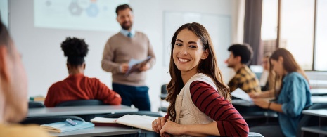Students in a classroom